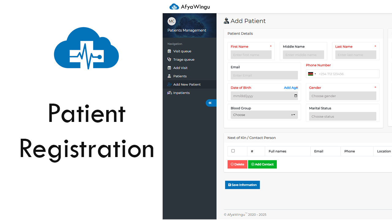 How to Register a New Patient Accurately on AfyaWingu | Step-by-Step Guide
