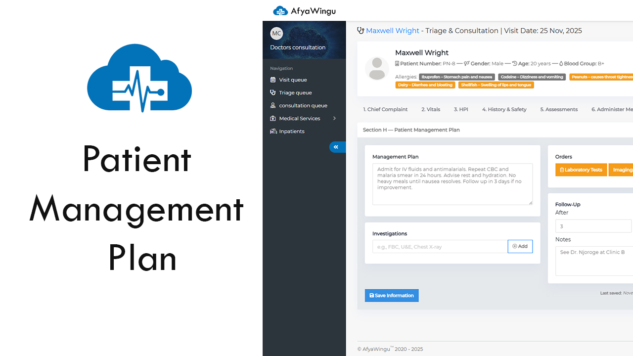 How to Create a Patient Management Plan in Afya Wingu: Step-by-Step Guide to Section 8